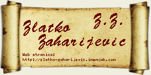 Zlatko Zaharijević vizit kartica